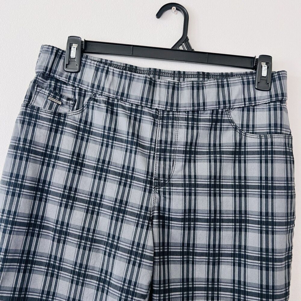 Nine West Heidi Pull Skinny Black & Gray Thick Knit Cotton Blend Pants Size 14 - Picture 2 of 10